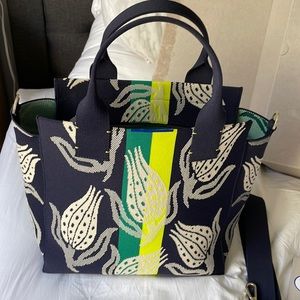 Rothy’s botanical navy handbag- perfect condition, never used. Includes tags